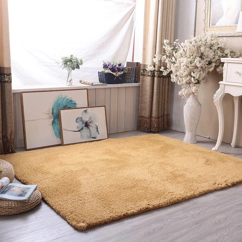 YR9 Washable Children Crawling Pad Home Living Room Bedroom Decorative Carpet Simple Solid Color Mat Baby Play Mat Children's Rug - Цвет: YR9