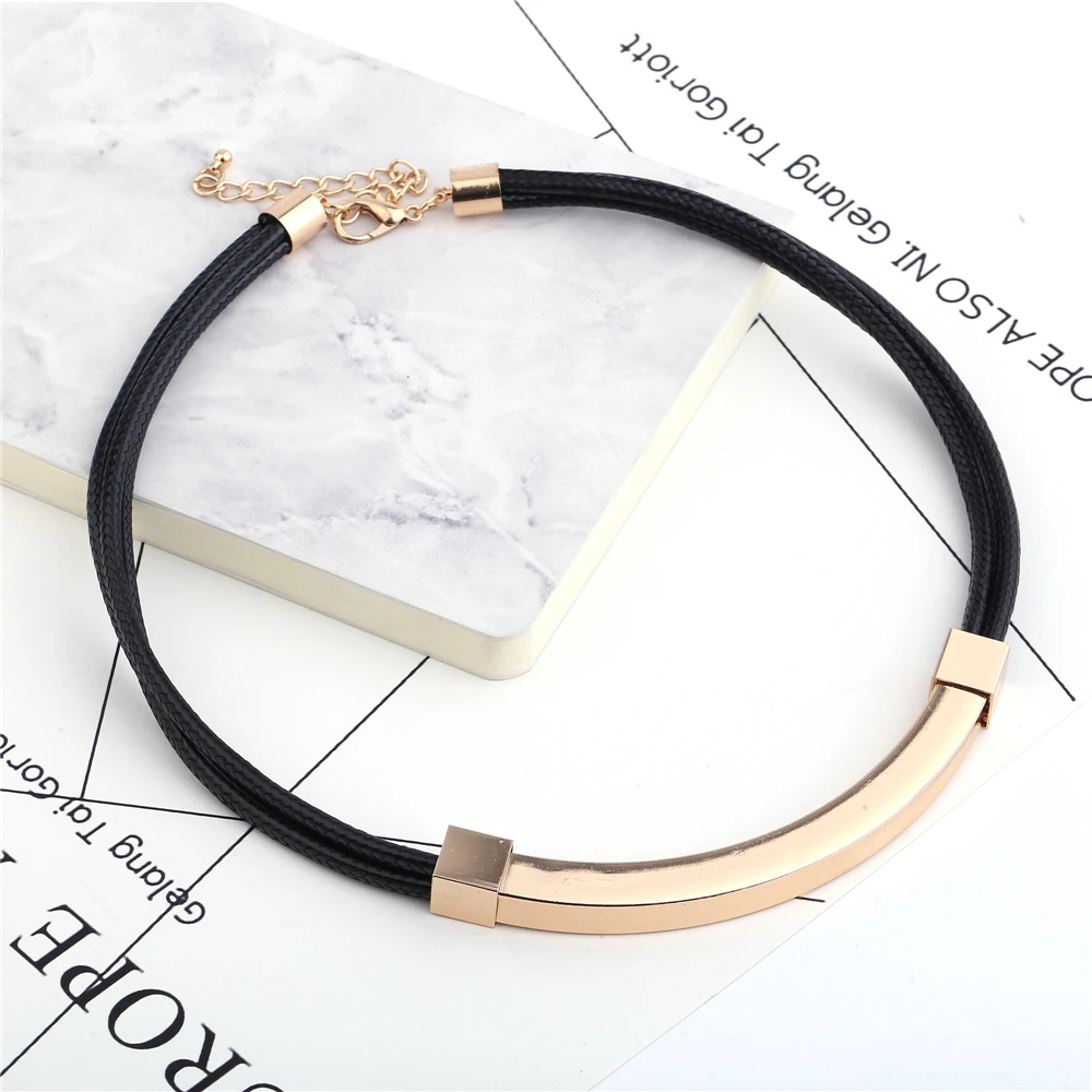 Ожерелье Desgin модное синее многослойное из натуральной кожи|necklace leather|leather choker