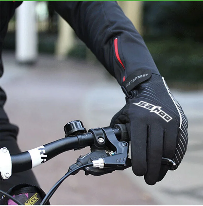 Новинка зимние перчатки для велоспорта полный палец сенсорный экран защита от