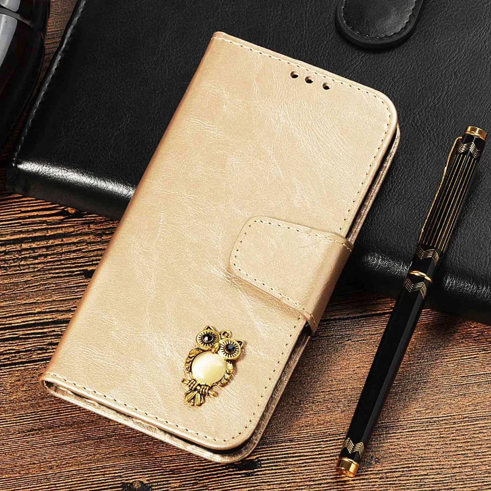 3D Сова имитация кожаный чехол для iphone Xs max Xr coque винтажный Флип 5 6 7 8plus X