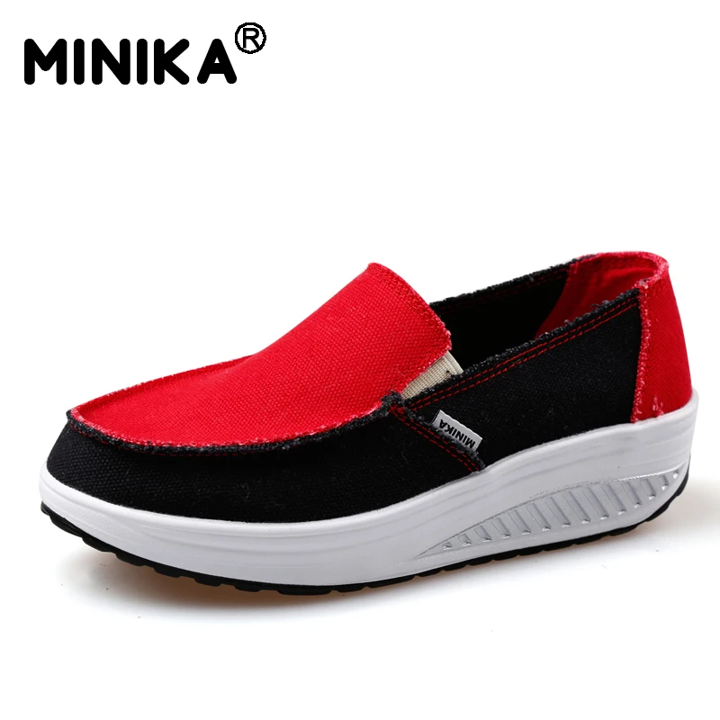 Minika/Модная женская обувь для похудения на танкетке Повседневная дышащая