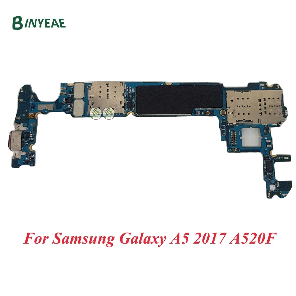 BINYEAE оригинальная материнская плата разблокированная Замена для Samsung Galaxy A5 a520f A520FD материнская плата полные чипы
