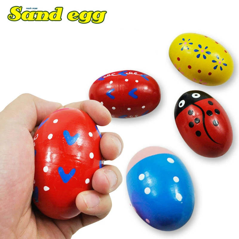 Древесины песок яйцо мяч цвет звук музыки игрушки ребенка игрушка начала