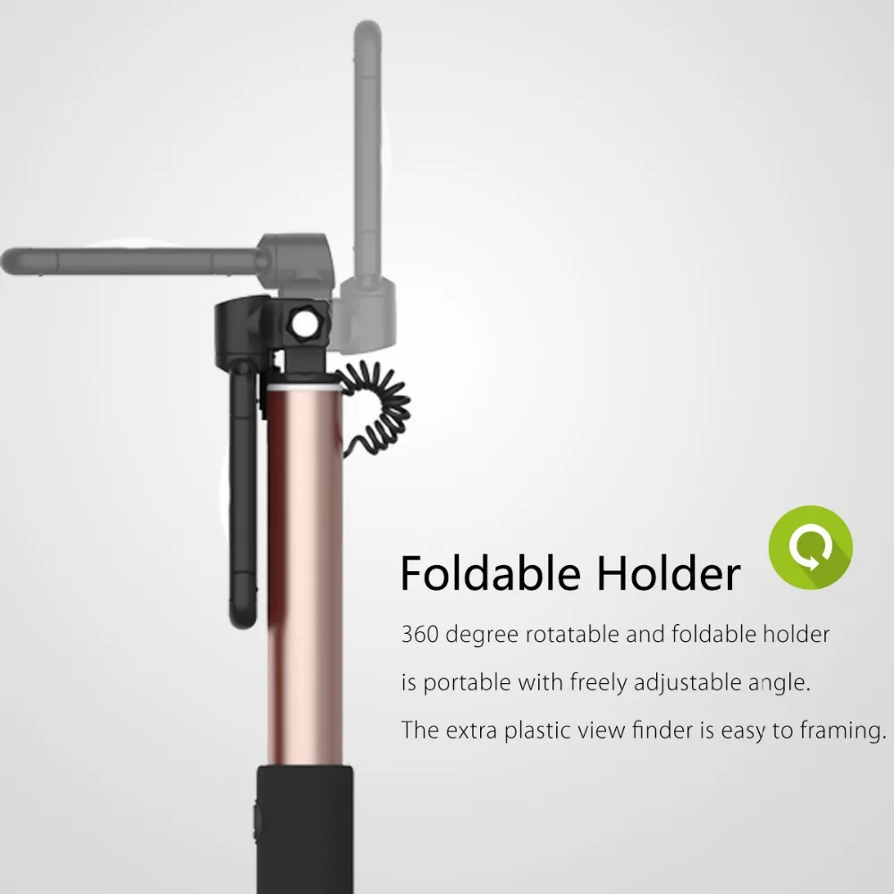 В продаже Rock Monopod 3,5 мм проводное управление универсальные мини селфи палки для iPhone/amsung/LG/huawei/Xiaomi IOS Android телефонов