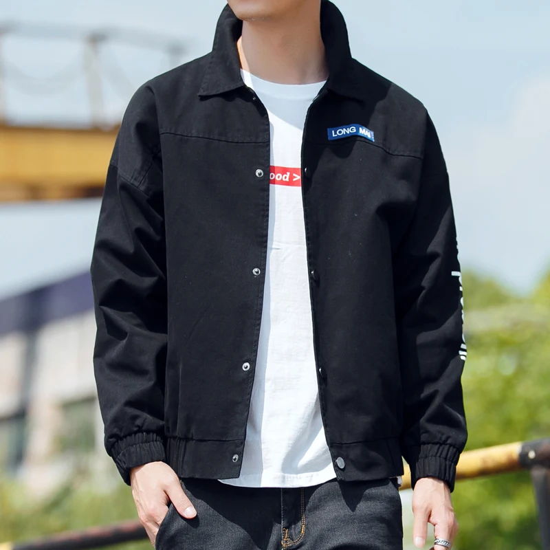 2019 Jackette для Мужские весенне-осенние хлопковые пальто куртка большого размера
