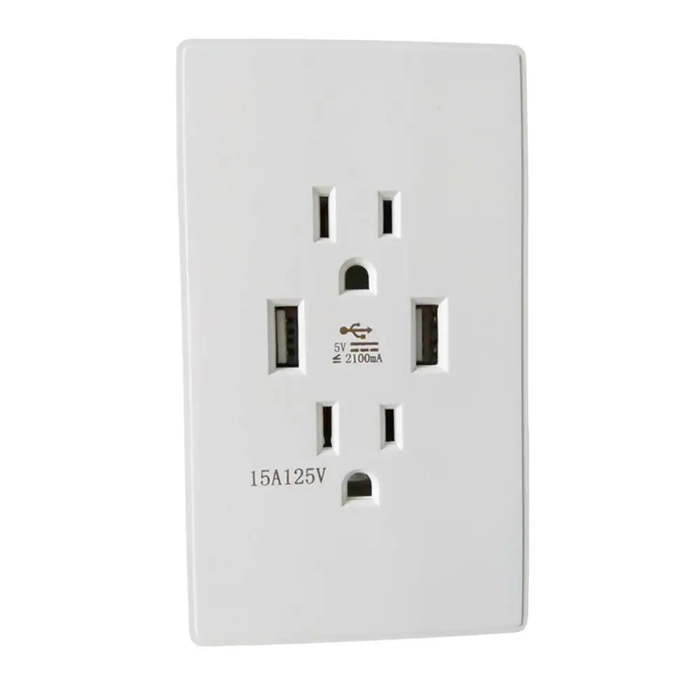 ACEHE 5V 2A настенное зарядное устройство US Dual USB AC гнездо розетка адаптер штепсельная