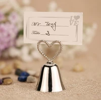 dhl free shipping 100pcslot fashion heart bell place card holder wedding favors table card holders sn1864