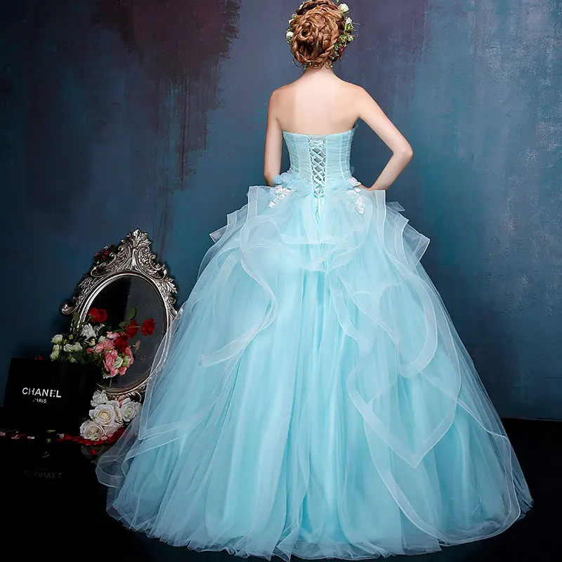 Органза без бретелек свадебное платье жемчуг Аппликации на шнуровке