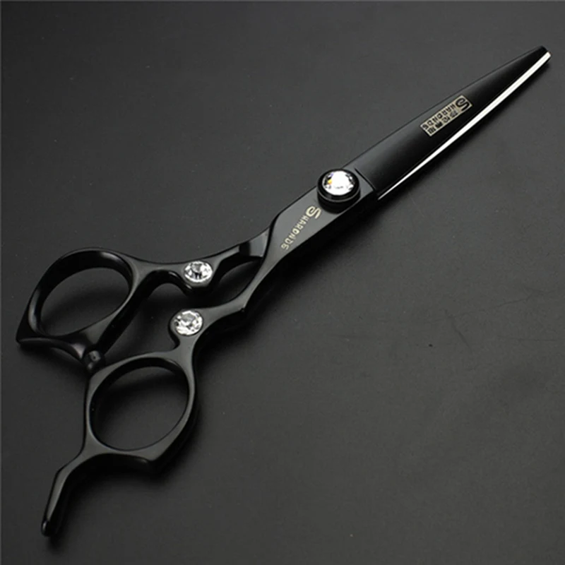 6 дюймовые парикмахерские ножницы профессиональные японские 440c Стальные Черные