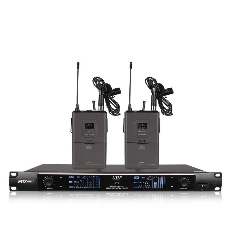 Беспроводной микрофон X-2600 профессиональный 2 канала UHF ручной для сцены караоке