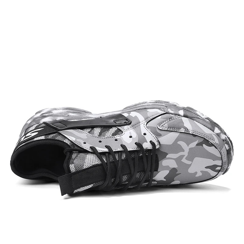 YIKUYUBO Men Shoes 2019 Adult Breathable Comfort Sneakers Camouflage Non-Slip Casual Running Plus Size 47 | Обувь