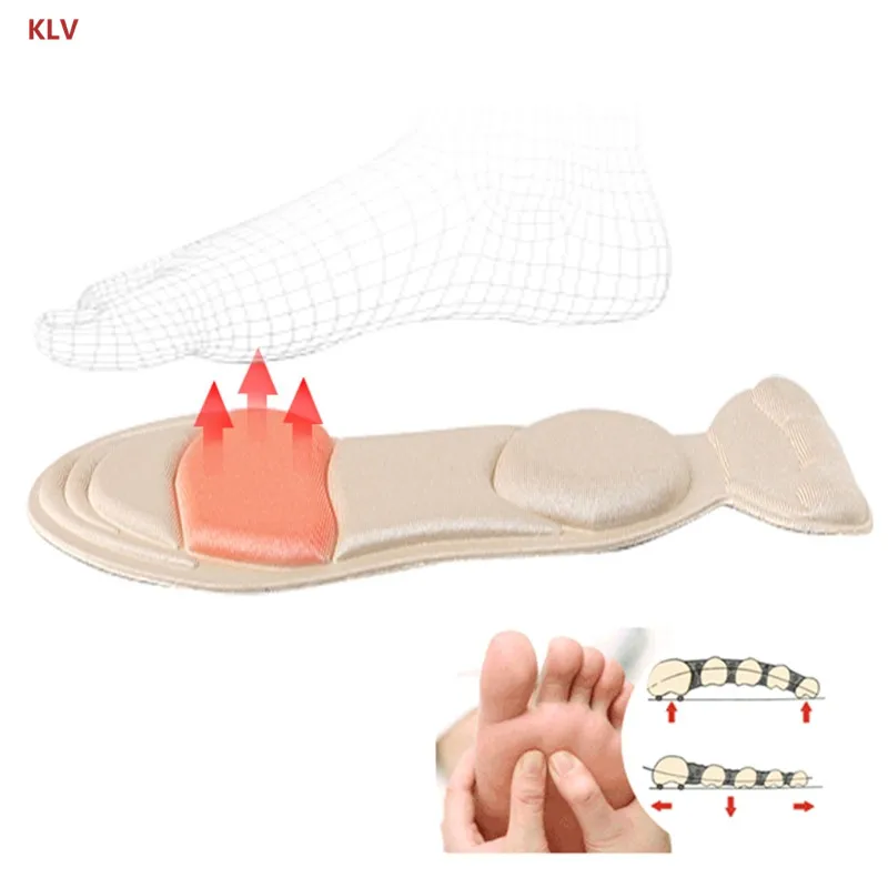 KLV 1 пара мягкая стелька на высоком каблуке колодки протектор для подошвы 3D