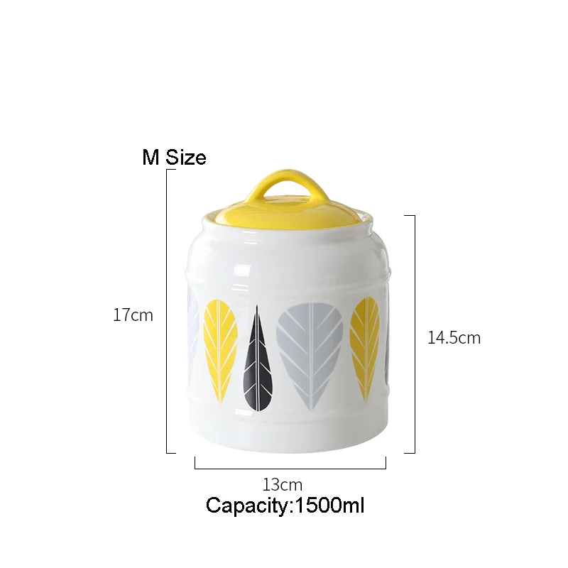 Творческий Керамика Чай банок высокое Ёмкость запечатанных канистры Миксер для