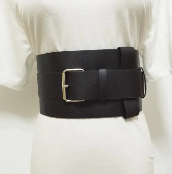 

Women's runway fashion PU leather Cummerbunds female Dress Corsets Waistband Belts decoration wide belt R1528