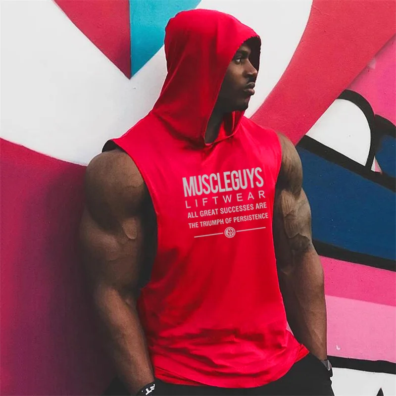 Liftwear от Muscleguys рубашка без рукавов с капюшоном фирменная одежда для спортзала