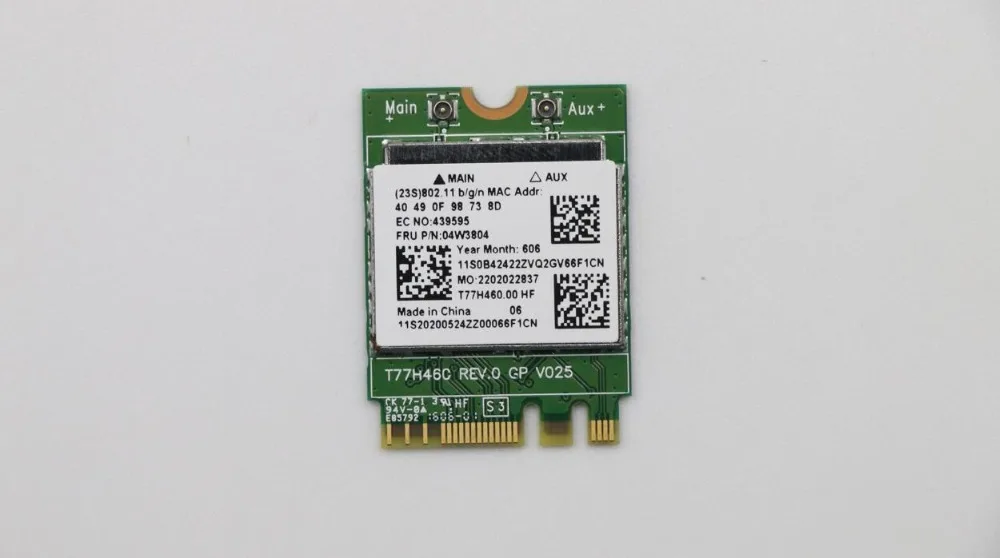 Новинка для Lenovo ThinkPad T440 T440S беспроводная карта RTL8192EE + RTL8761 BT4.0 M.2 WiFi FRU 04W3804|Сетевые
