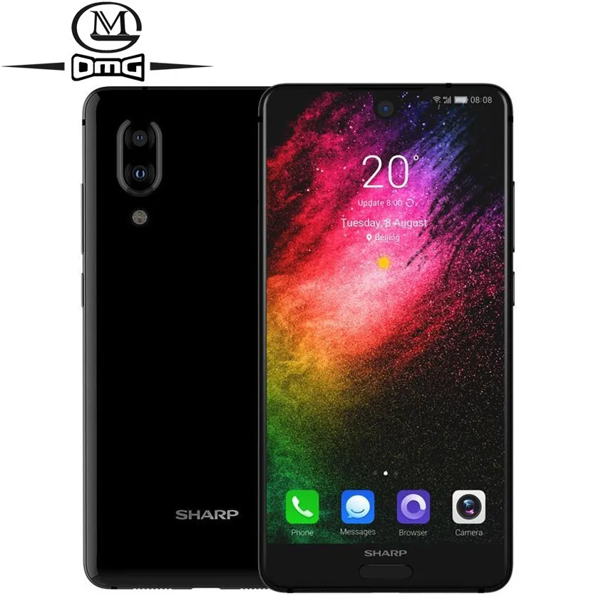 SHARP AQUOS S2 C10 мобильный телефон Android 8,0 4G смартфон 5,5 дюймов FHD+ Snapdragon 630 Восьмиядерный телефон 4 Гб+ 64 ГБ NFC мобильный телефон