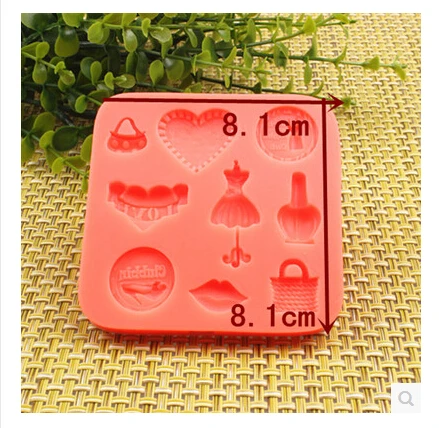 

Пищевое любимое платье и сумка силиконовая форма для торта силиконовые инструменты для выпечки Кухонные аксессуары украшения помадка DIYNO. ...