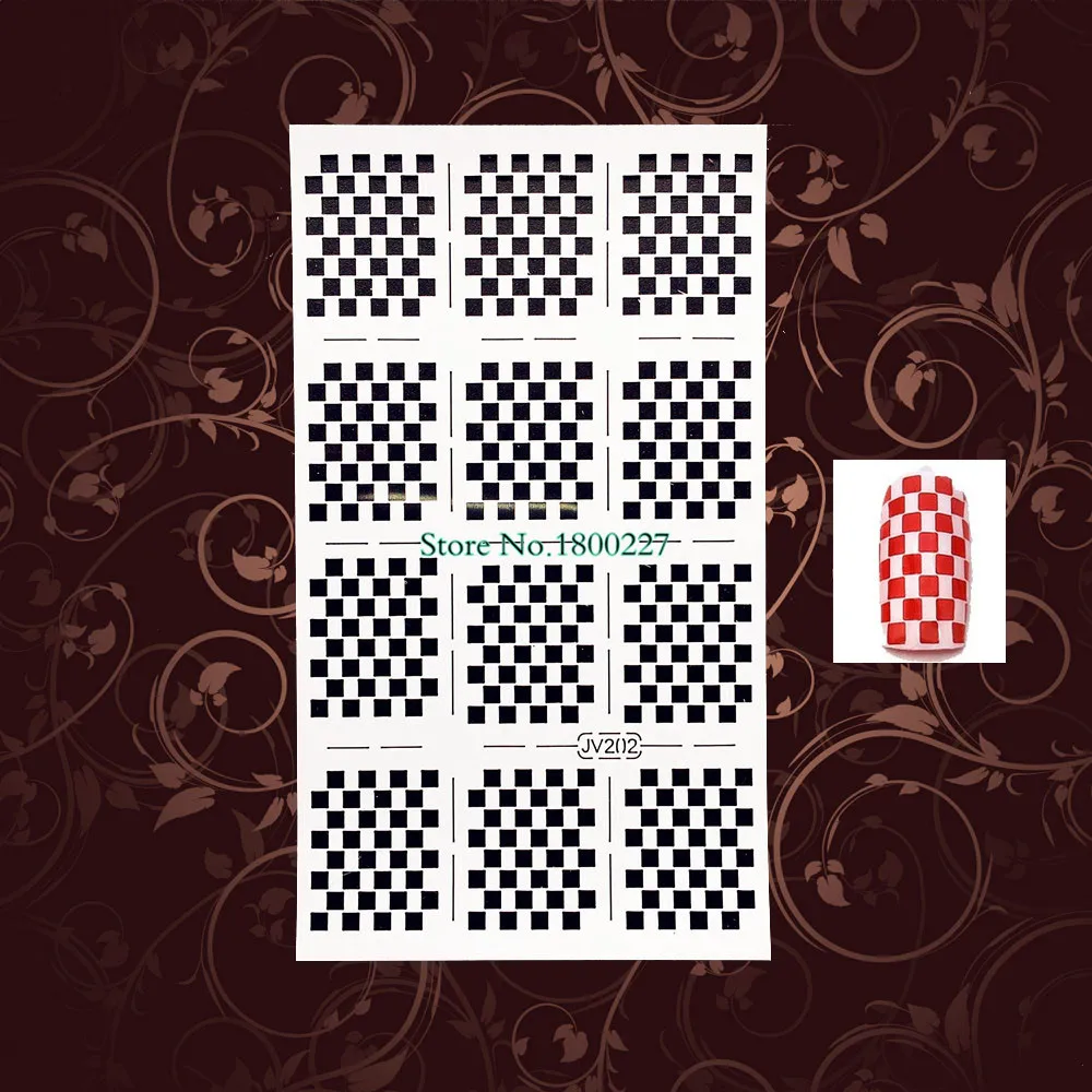 Блестящие вырезанные фотообои Восьмиугольные трафареты наклейки для ногтей