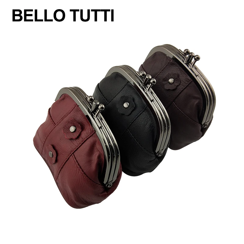 BELLO TUTTI New Leather Coin Purse Women Small Wallets Original Genuine Sheepskin Change Card Holder Wallet | Багаж и сумки