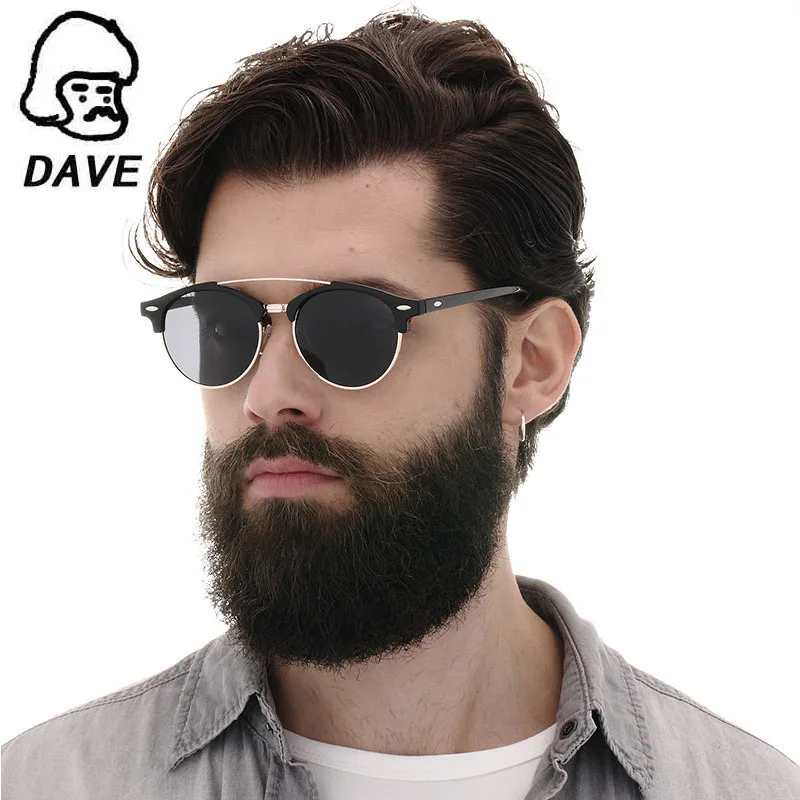 Солнцезащитные очки Dave в полуоправе для мужчин и женщин Поляризованные ретро