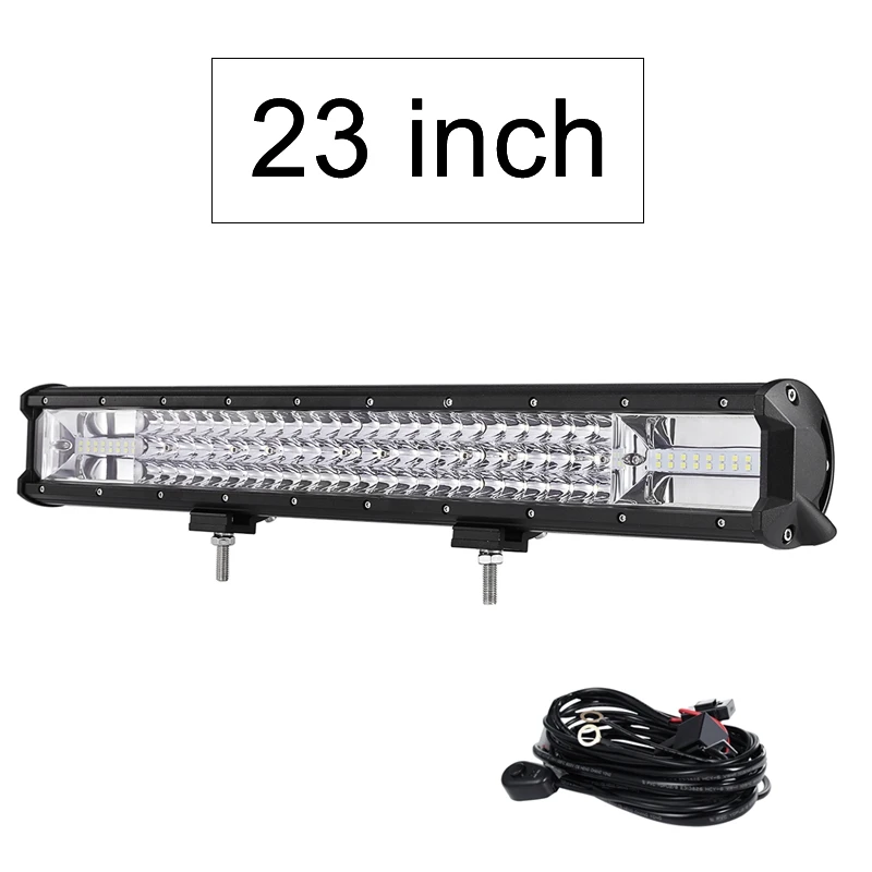 Straight 23inch 324W Oslamp свет бар 2" 34" 4" 50" прямой изогнутый свет работы 4x4 грузовик ATV rzr Прицепы крыше автомобиля Offroad вождения светодиодный свет бар - Цвет: Straight 23inch 324W