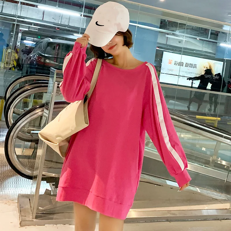 2019 Spring New Fashion Loose Version Pregnancy long sleeve Dress Maternity Casual 2 Colors Available Clothes | Мать и ребенок