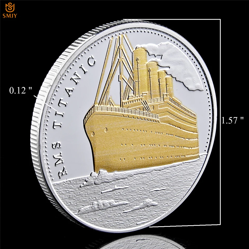 1912 Titanic RMS юбилей евро золото Олимпийский круиз Посеребренная памятная монета