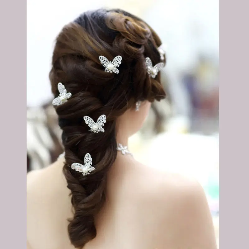 Заколка для волос в форме бабочки невесты аксессуар 3 шт.|hair accessories|costume headdressaccessories
