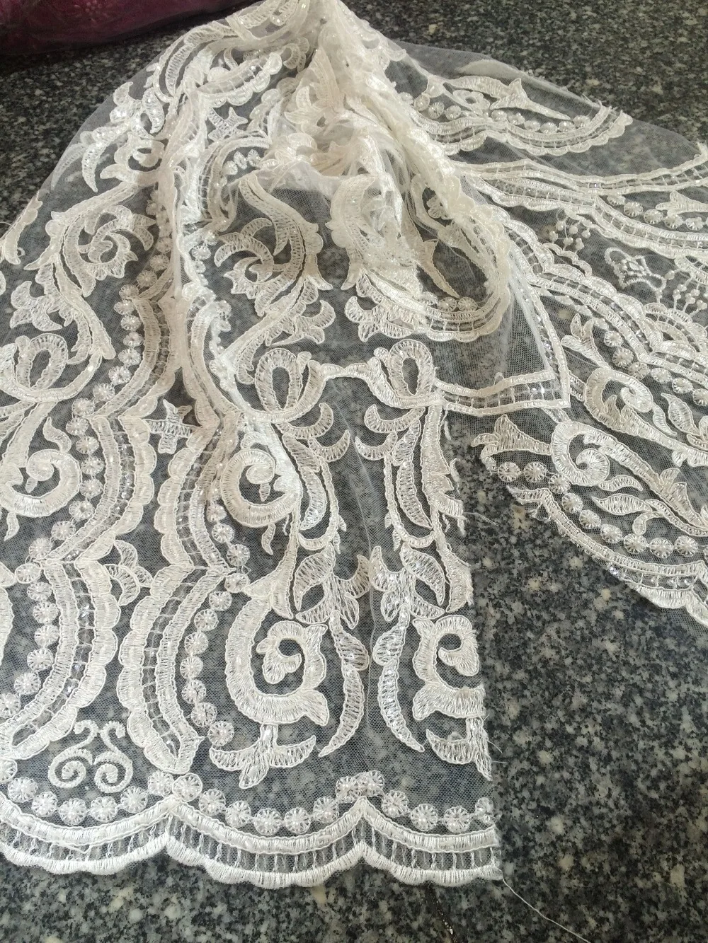 

High quality nigerian net lace SYJ-32120 African tulle mesh lace fabric for wedding