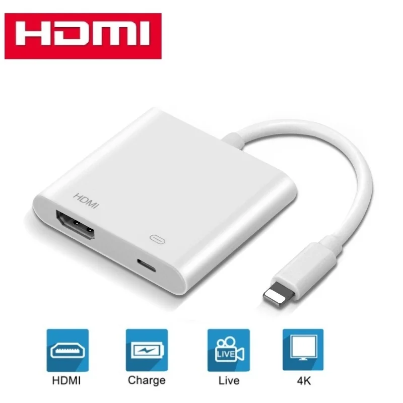 1080P HDMI кабель для освещения Мужской к HDMI Женский кабель HD AV адаптер кабель Поддержка IPad Ipod IPhone IOS