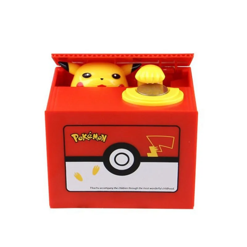 Cute creative children money box piggy bank music cartoon Pikachu change pot to eat 004 | Дом и сад