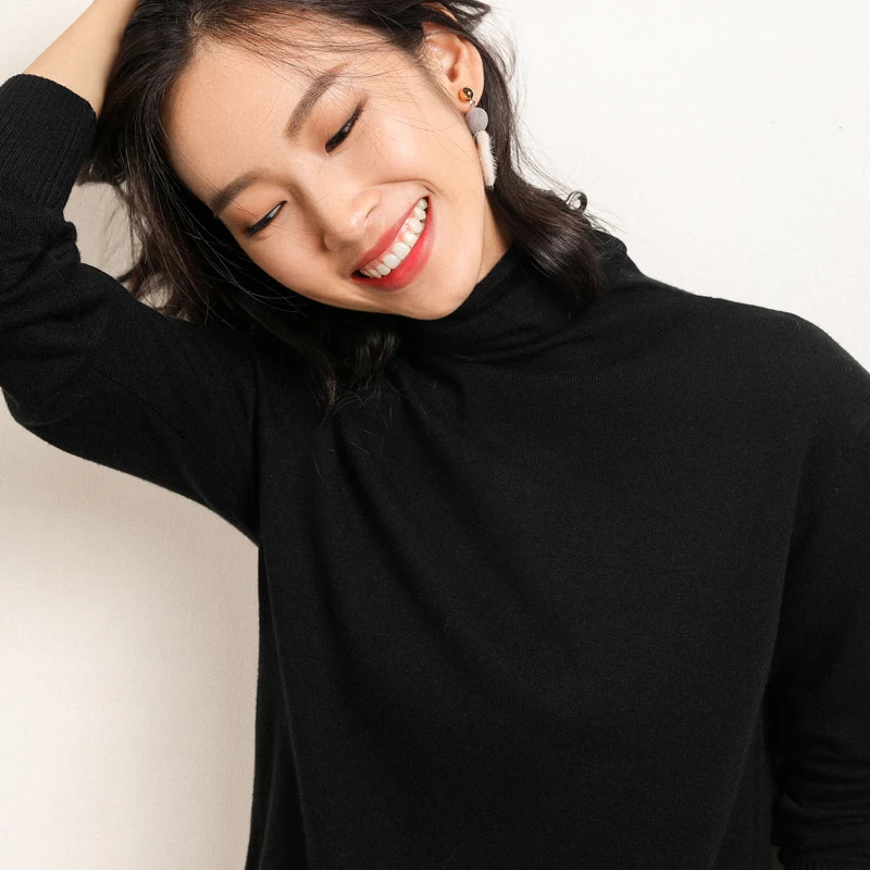 Sweater Women Autumn Winter Turtleneck Womens Sweaters Knitting Cashmere Pullover Plus Size New Tops | Женская одежда