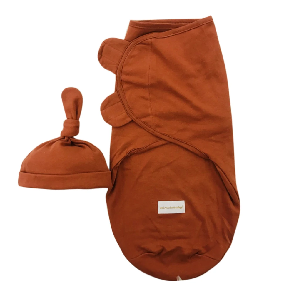 Loozykit 2 Pieces Set Newborn Swaddle Wrap+Hat Cotton Baby Receiving Blanket Bedding Cartoon Cute Infant Sleeping Bag For 0-6M - Цвет: Style 19