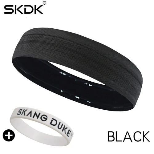 Black SKDK 1 шт. Sweatband эластичные Йога Бег Фитнес Пот Группа головная повязка лента для волос головы предотвратить пот группа спортивного оборудования - Цвет: Black