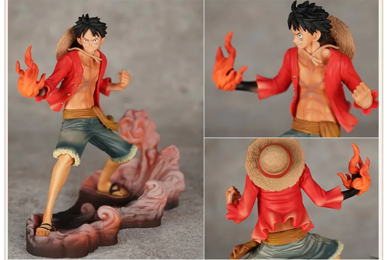Аниме One Piece Ace Luffy Sabo Fire Fist 3 шт./компл. ПВХ экшн-фигурка игрушка Коллекционная