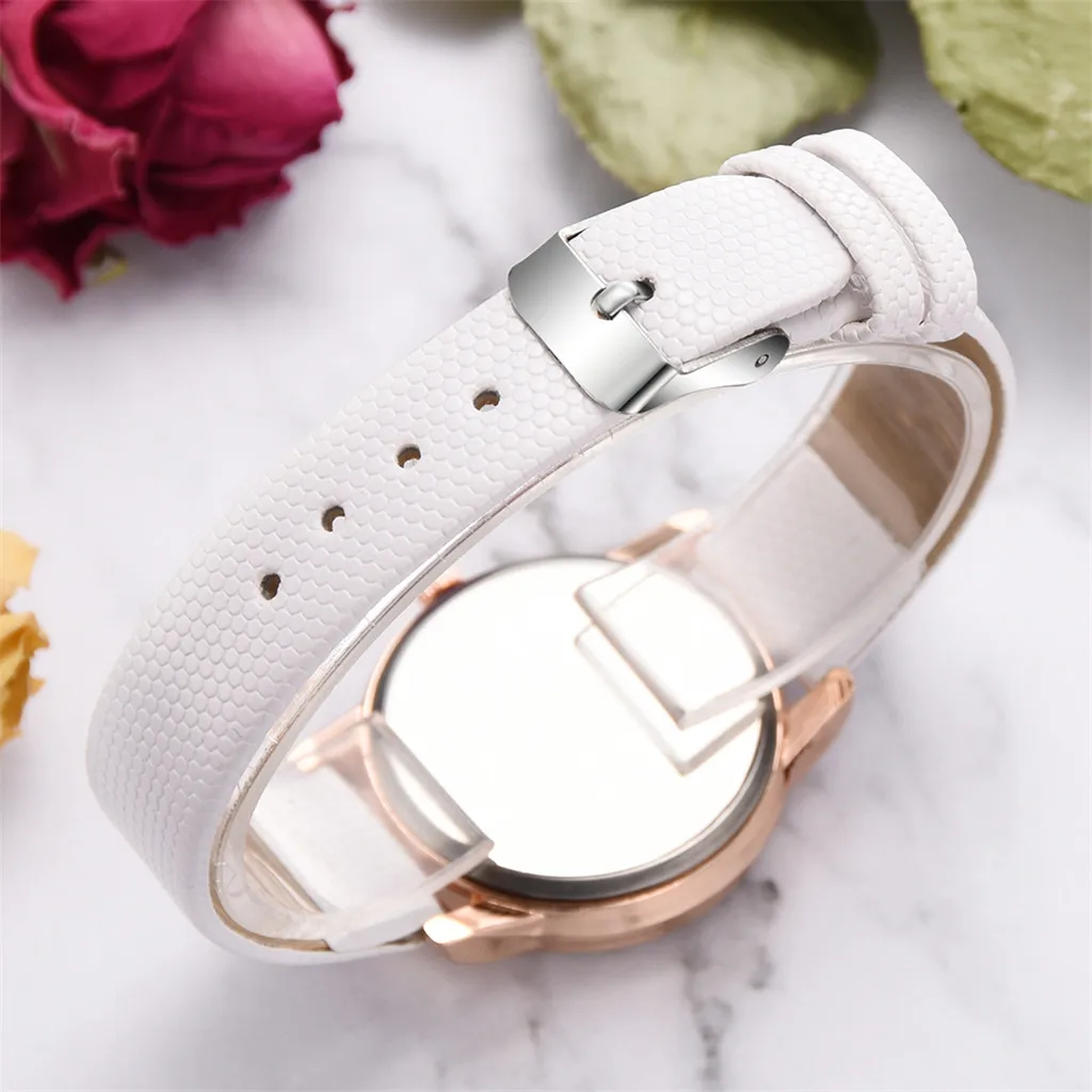

Casual Simple Style Women's Watch Ladies Clock Fashion Design Dial Leather Band Analog Quartz Dress Wrist Watches montre femme40