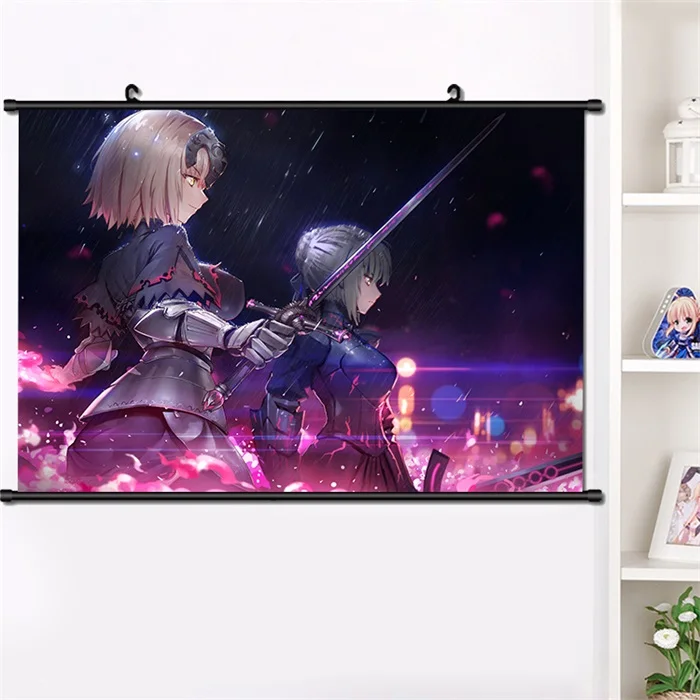 H Японская игра-аниме Fate/stay night Saber Alter FGO настенный Свиток Плакат манга настенные подвесные плакаты украшение дома 40*60 см - Цвет: H