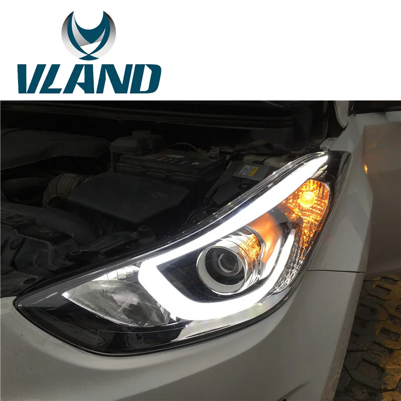VLAND завод для автомобильных головных ламп фары HUNDAI Elantra 2012 2014 2015 светодиодный