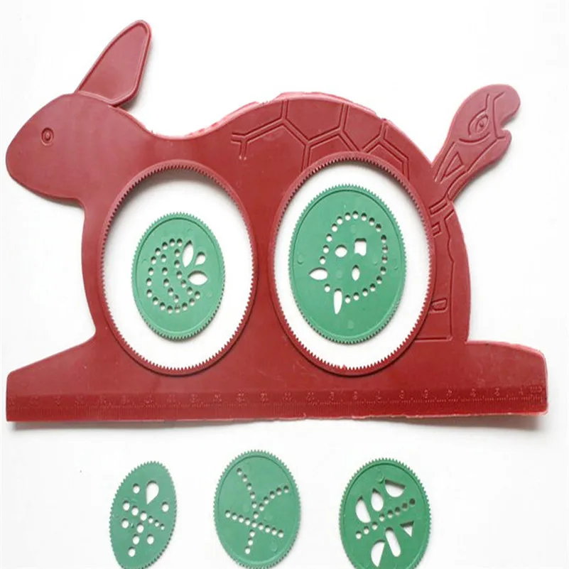 Креативная Волшебная черепаха заяц Спирограф доска для рисования инструменты