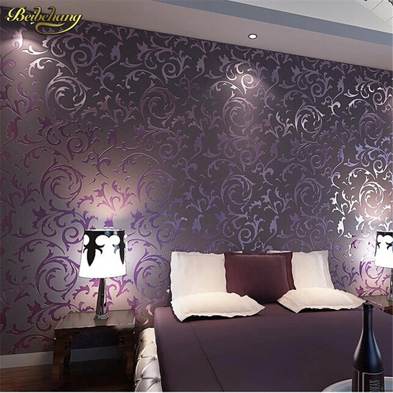 Обои для спальни обои рабочего стола рулоны белые фиолетовые высокое качество 3D