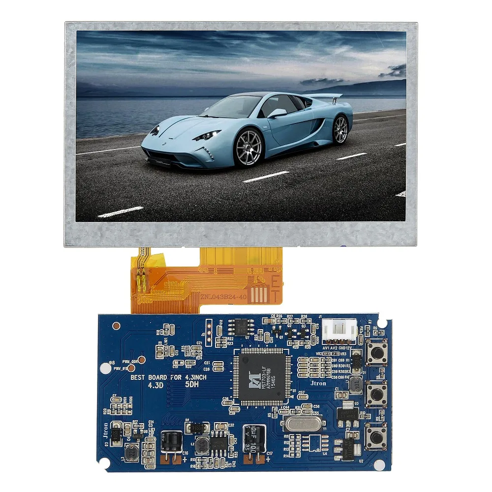 4," 480x272 на тонкопленочных транзисторах на тонкоплёночных транзисторах ЖК-дисплей Дисплей RGB ЖК-дисплей Дисплей модуль комплект монитор 2 канала видео вход Промышленный контроль налог-контрольный прибор