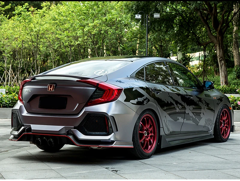 Для Honda Civic 10th Sedan украшение автомобиля ABS пластиковая краска ing цвет задний спойлер багажника