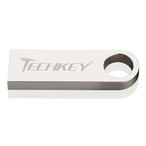 USB флеш-накопитель TECHKEY, водонепроницаемый флеш-накопитель 64 ГБ 32 ГБ 16 ГБ 8 ГБ 4 ГБ, серебристая флешка, U-диск, подарок