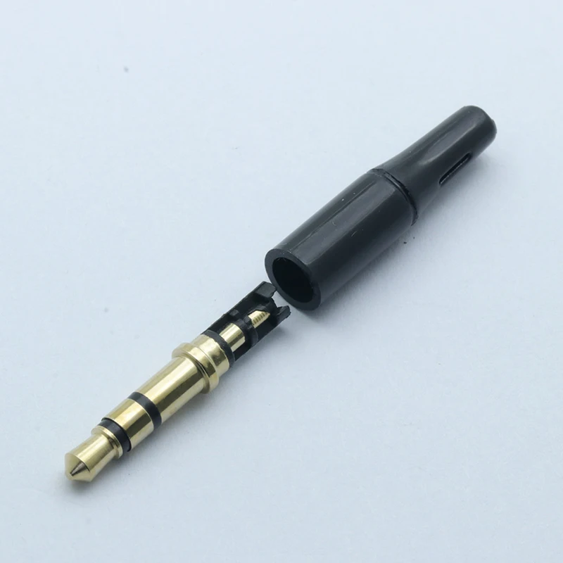 

10pcs White And Black 3.5mm Stereo Headset Plug 4 Pole 3 Pole 3.5 Audio Plug Jack Adapter Connector For Iphone New Outlet 2.5mm