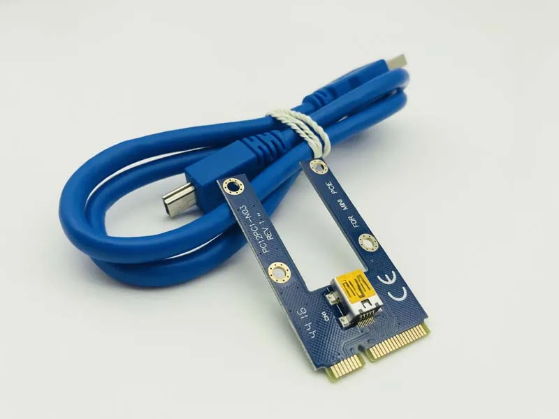 Mini PCI E к PCIe 60 см USB 3 0 Express 1x 16x расширитель адаптер Удлинительный кабель для