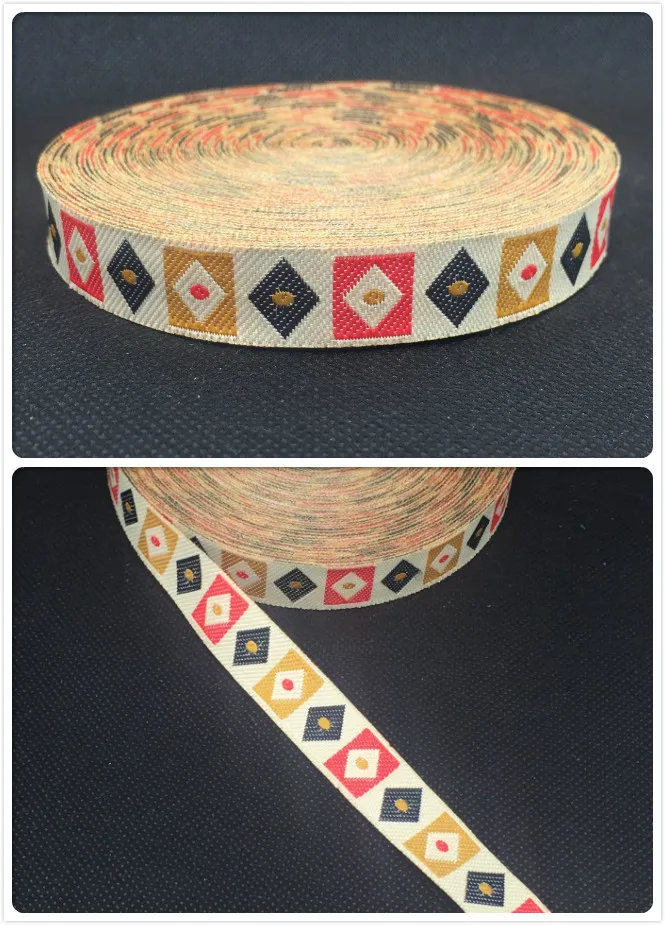 Горячее предложение! Новая лента оптом 5/"(15mmx18yard/наборы) плетеная жаккардовая из Полиэстера Лента 3D геометрическая серия кружева MZ 052504