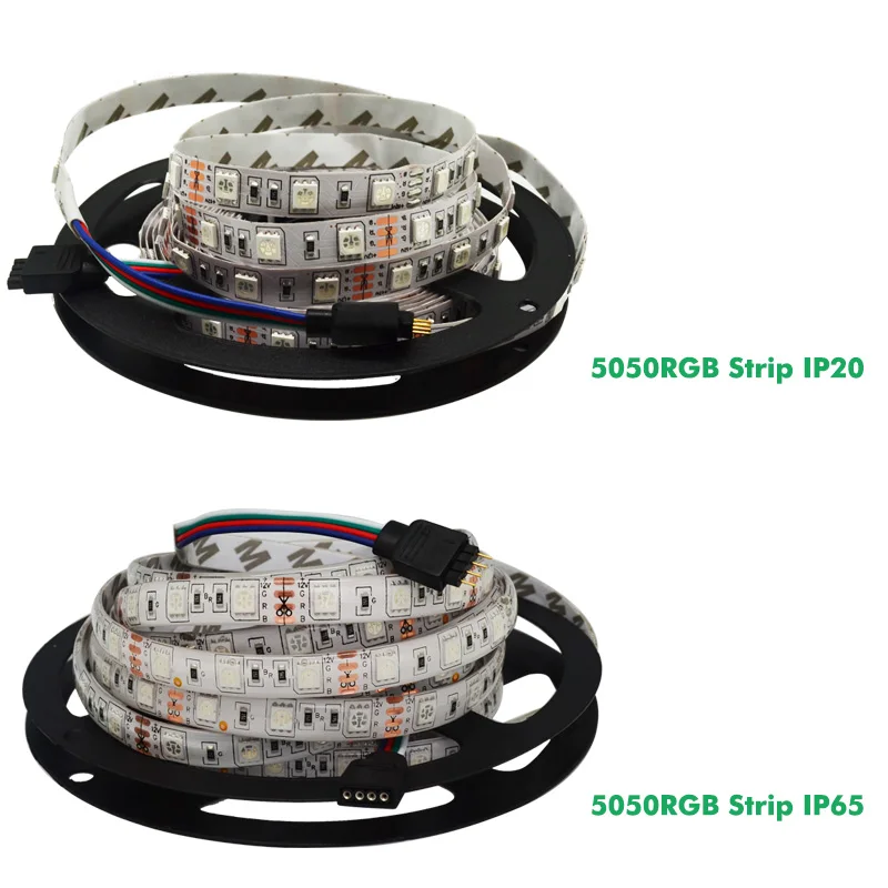 SMD5050 RGB гибкий светодиодный светильник водонепроницаемый/не водонепроницаемый