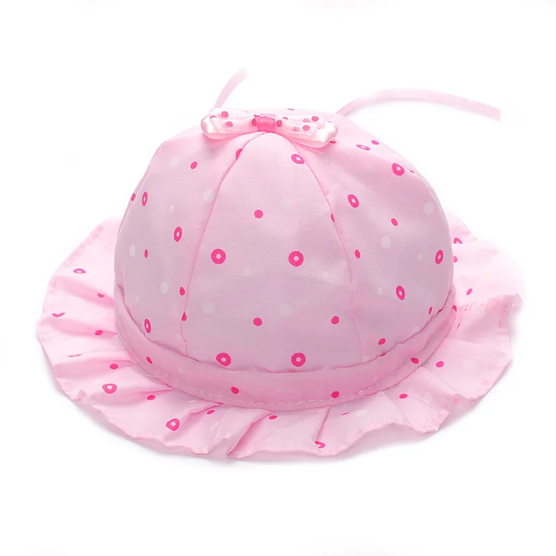 Panama Dot Newborn Hat Baby Cap With Bow Boy Girl Sun Cute Tire Beanies Soft Bucket Girls Clothing | Детская одежда и обувь