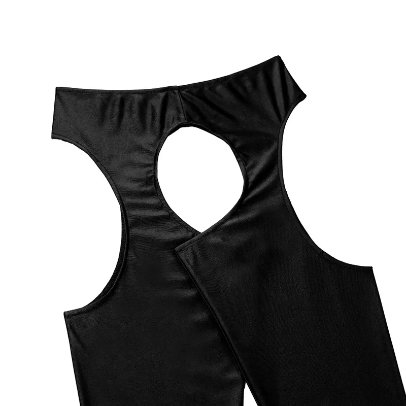 

YiZYiF Women Sexy leggings Open Crotch Lady erotic Leggings Hollow Out Long Erotic Lingerie Night Suspender Sexy Leggings